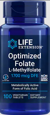 Optimized Folate L-Methylfolate 1700mcg DFE