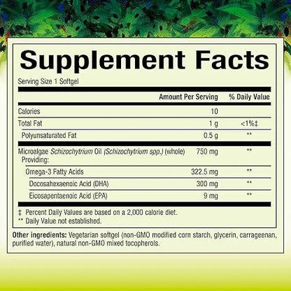Whole Earth and Sea Marine DHA Vegan Omega-3 300mg
