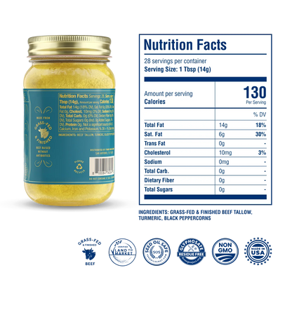 Regenerative Beef Tallow - Turmeric & Black Pepper