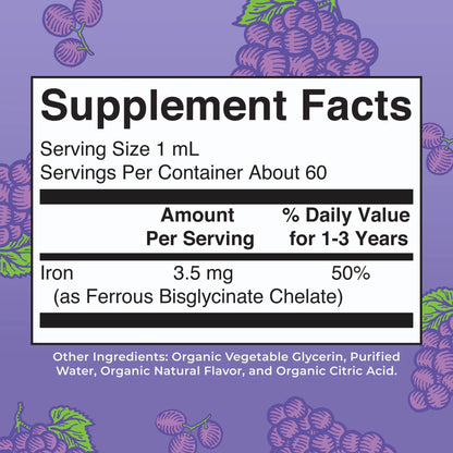 Toddler Iron Liquid Drops - Grape