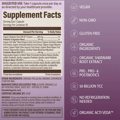 Organic Probiotic Gut Reset - Shelf Stable
