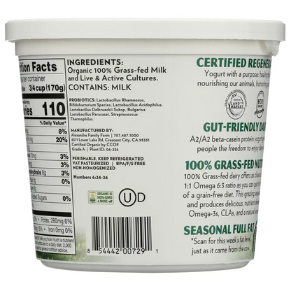 Grass-Fed Full Fat Yogurt - Plain