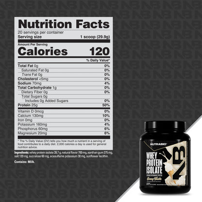 100% Whey Isolate Protein - Vanilla