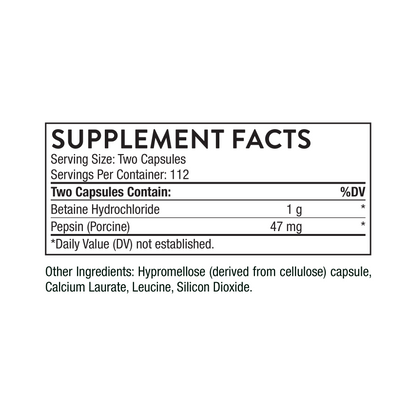 Betaine HCL & Pepsin