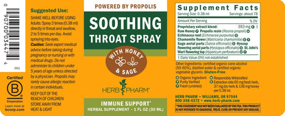 Soothing Throat Spray with Honey & Sage